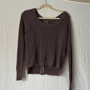 Source Unknown Textured Knit Sweater in Deep Brown